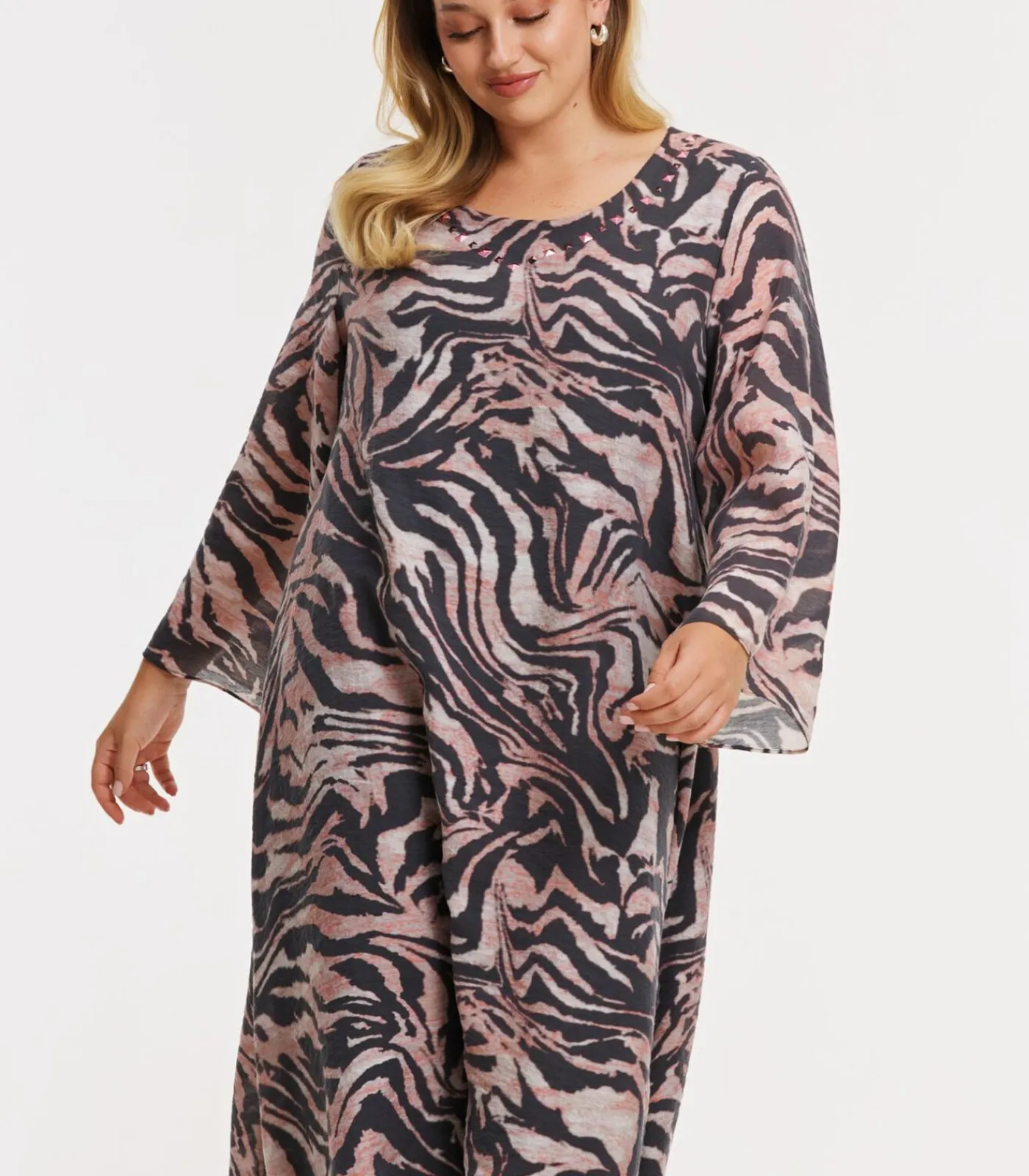 YOEK Dames Jurk print black Outlet
