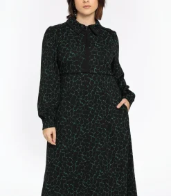 YOEK Dames Jurk print green Best