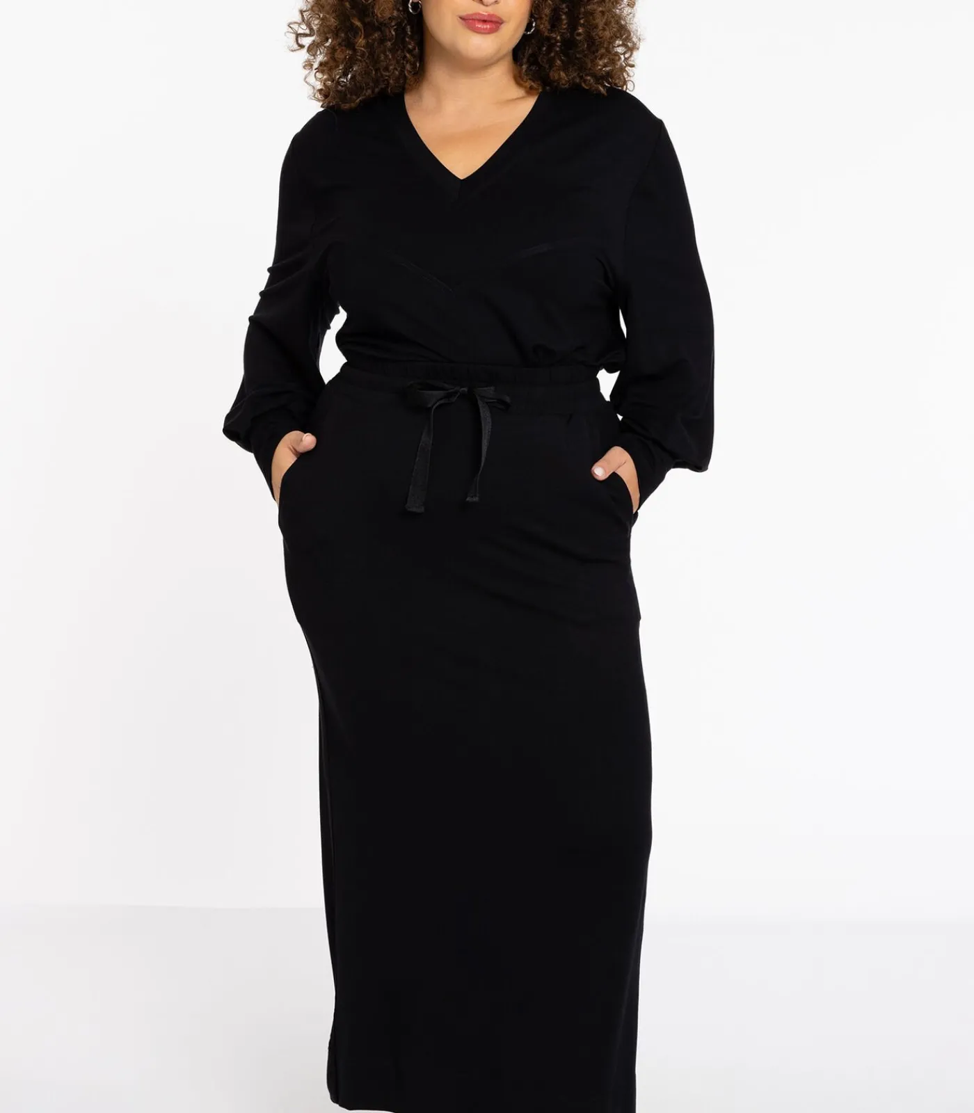 YOEK Dames Rok met koordsluiting black Discount