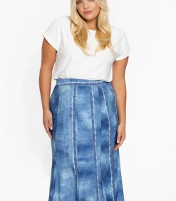YOEK Dames Rok print blue Clearance