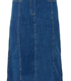 YOEK Dames Rok Spijker look Indigo Best