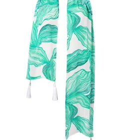 YOEK Dames Sjaal print turquoise