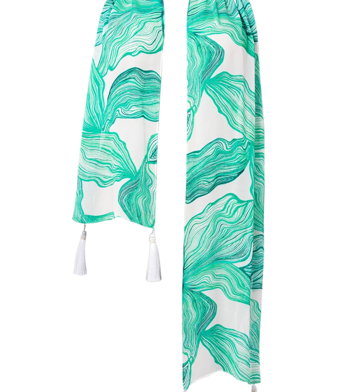 YOEK Dames Sjaal print turquoise