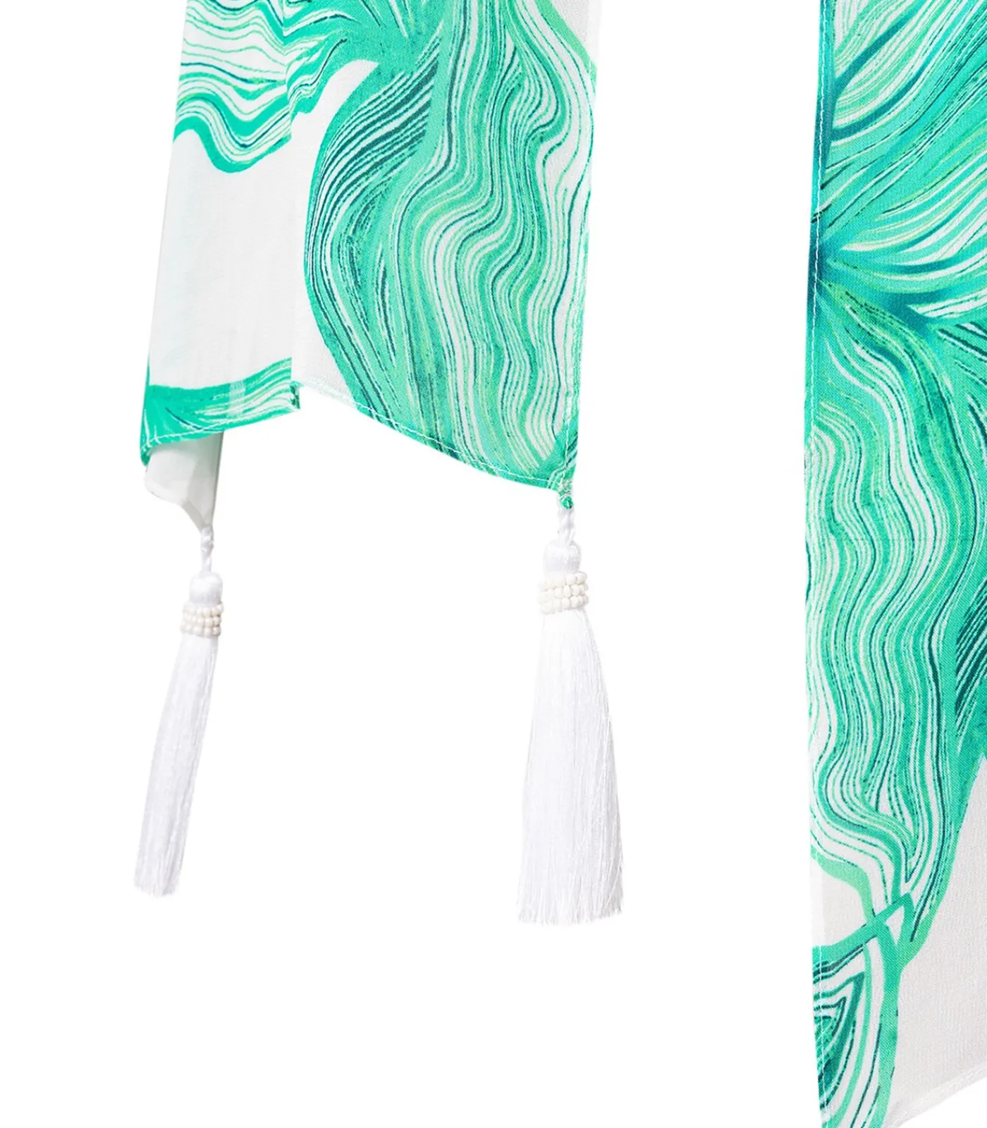 YOEK Dames Sjaal print turquoise