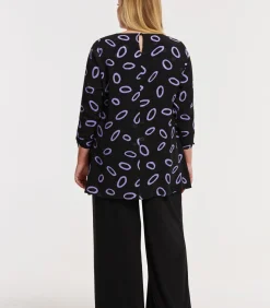 YOEK Dames Tuniek print black New