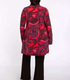 YOEK Dames Tuniek wijde pasvorm red Sale