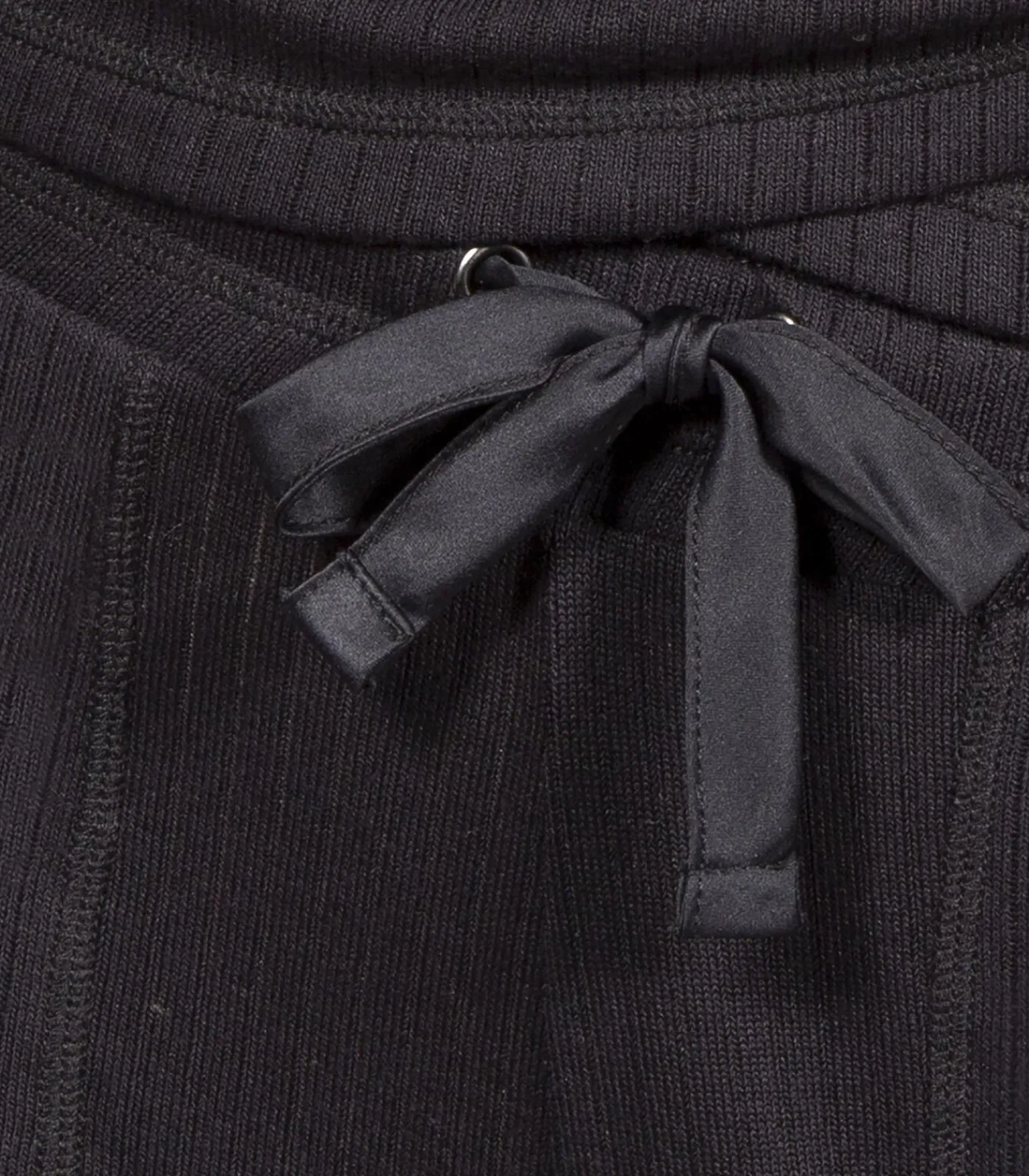 ISOTONER Damesbroek in ribgebreide wijde pijpen Zwart black New