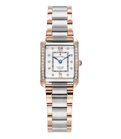 Jacques de Manoir Dameshorloge – Zwitsers kwartsuurwerk met 2 wijzers silver/roseGold Online