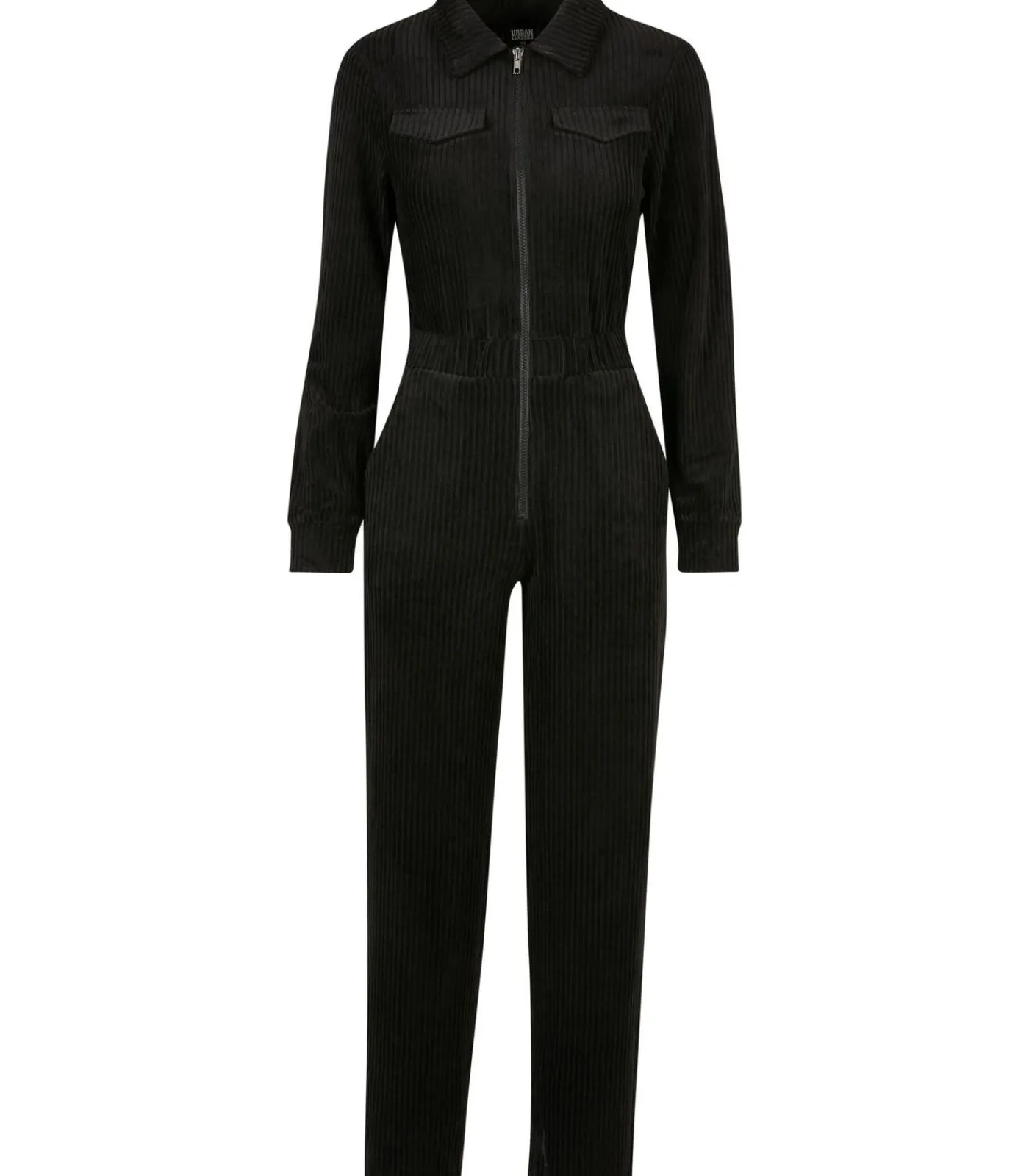 Urban Classics Damesjumpsuit in corduroy GT black