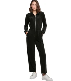 Urban Classics Damesjumpsuit in corduroy GT black