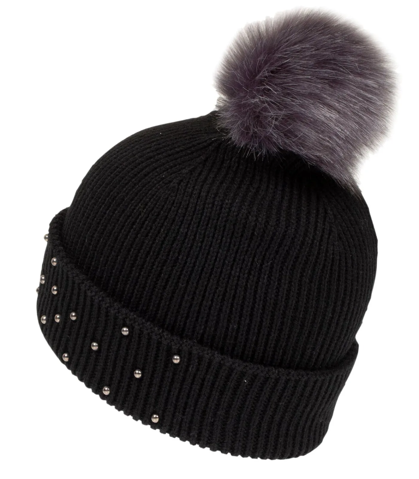 ISOTONER Damesmuts met parels Zwart black New