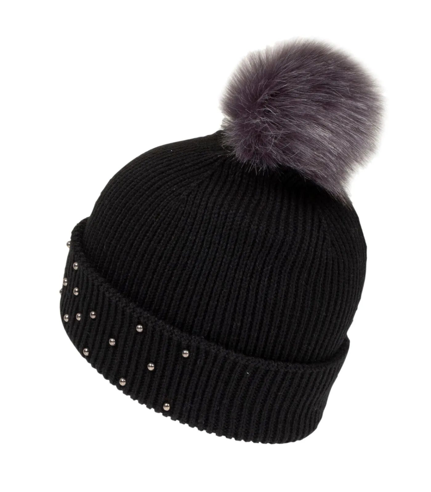 ISOTONER Damesmuts met parels Zwart black New