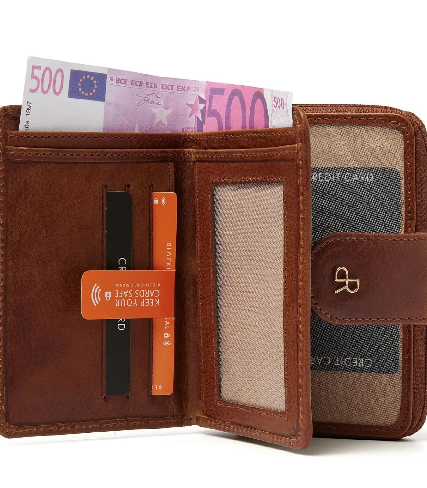 dR Amsterdam Damesportemonnee camel