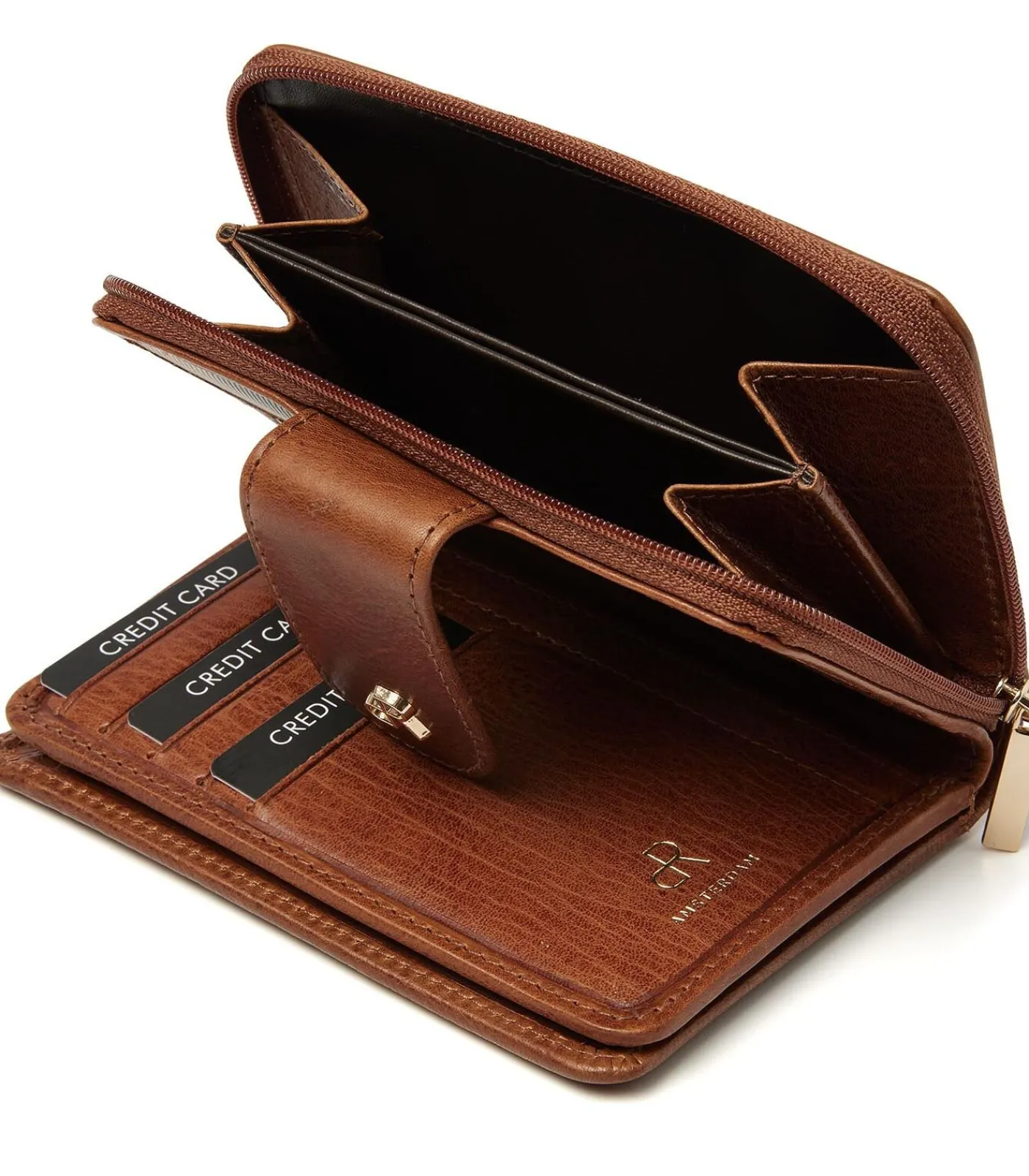 dR Amsterdam Damesportemonnee camel