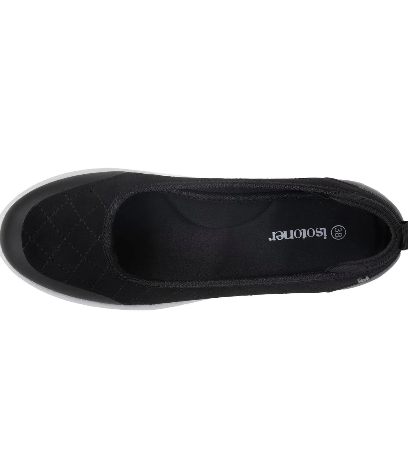 ISOTONER Damesslip ballerina's Zwart Gewatteerd black Discount