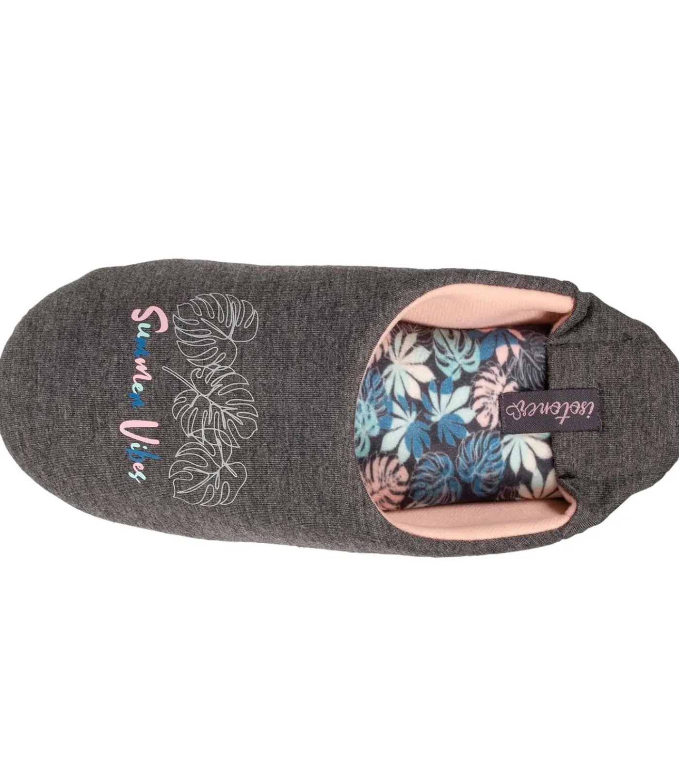 ISOTONER Damesslippers Grijs Zomervibes darkGrey New
