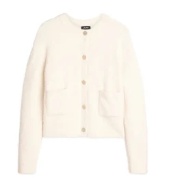 J&JOY Damesvest met knoopsluiting en zakken beige Sale