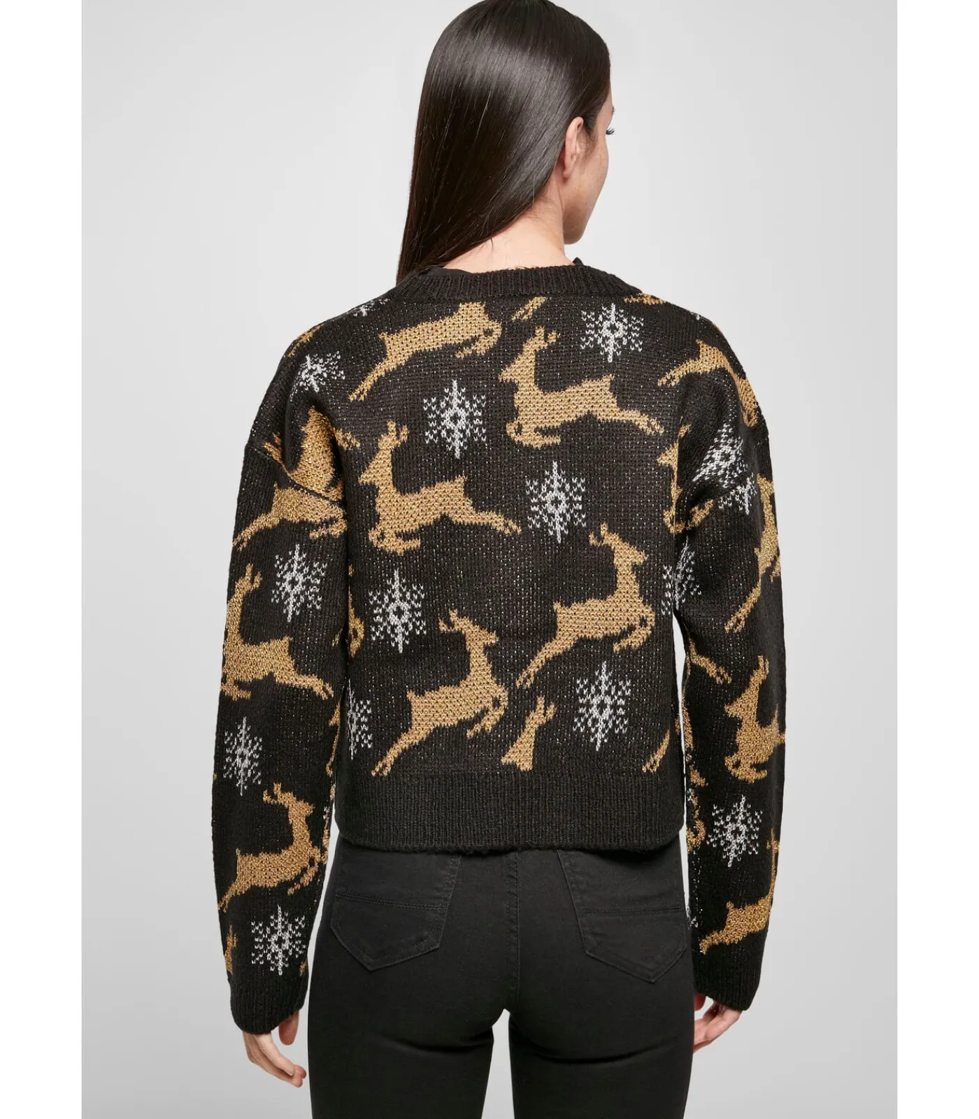 Urban Classics Damesvest oversized christmas (GT) black Outlet