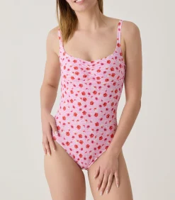 Janine Robin 1-delig badpak zonder cups Escalet fuchsia New