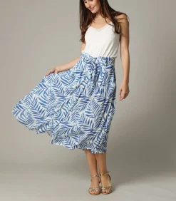 Deeluxe DIPTI - Midirok van viscosecrêpe met tropische print gray New