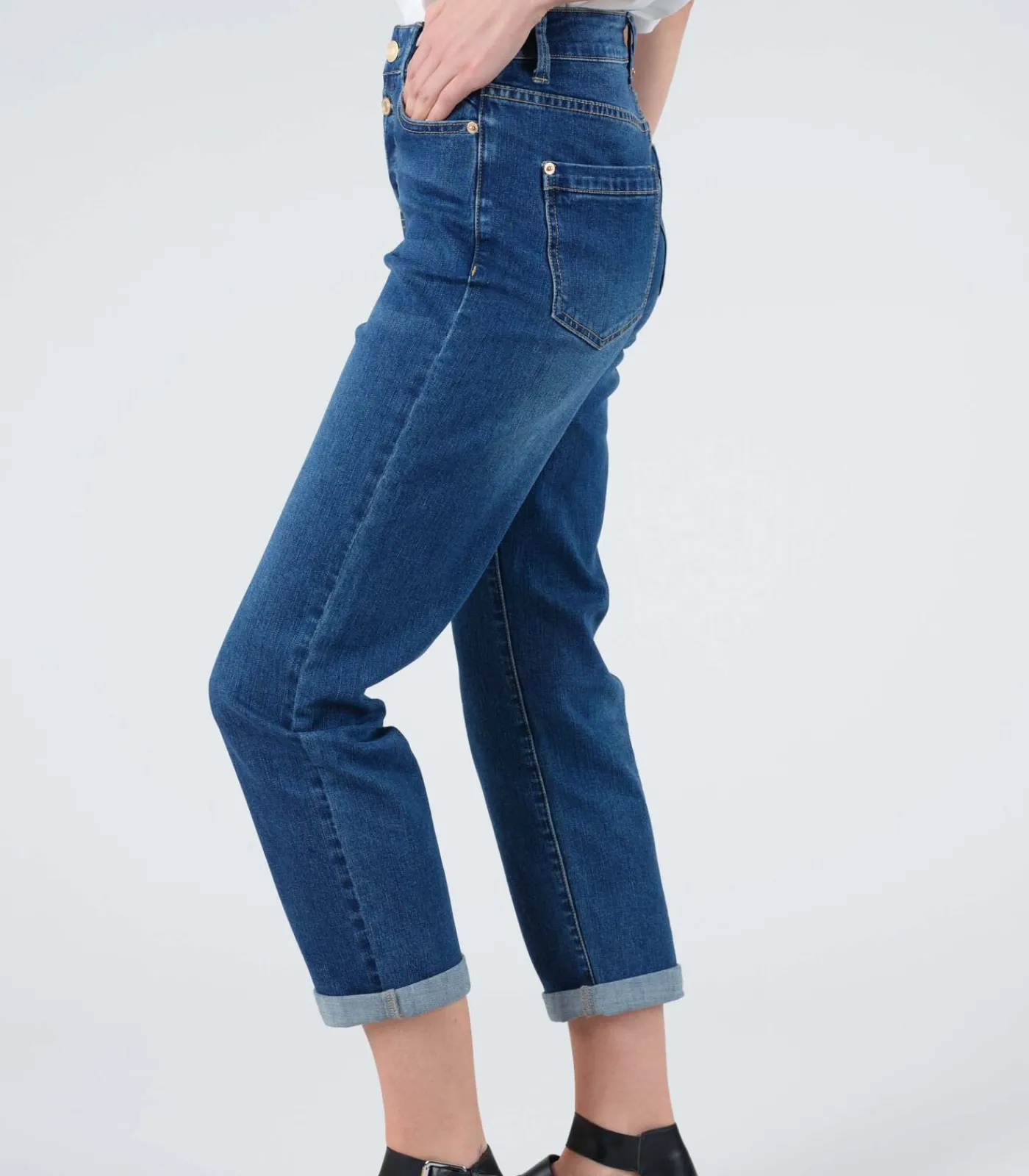 Deeluxe DJENA - Afgewassen mom jeans blue New