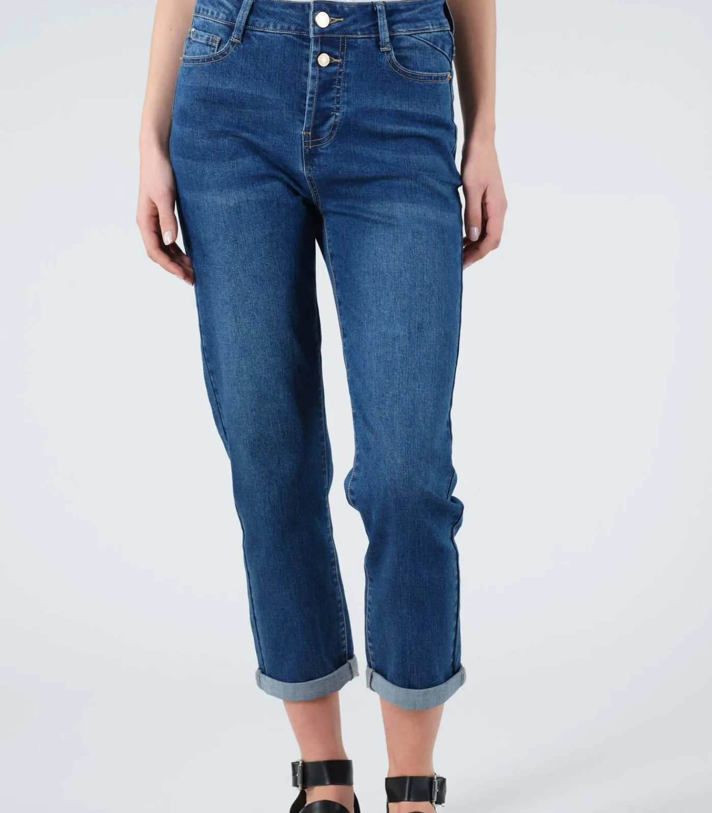 Deeluxe DJENA - Afgewassen mom jeans blue New