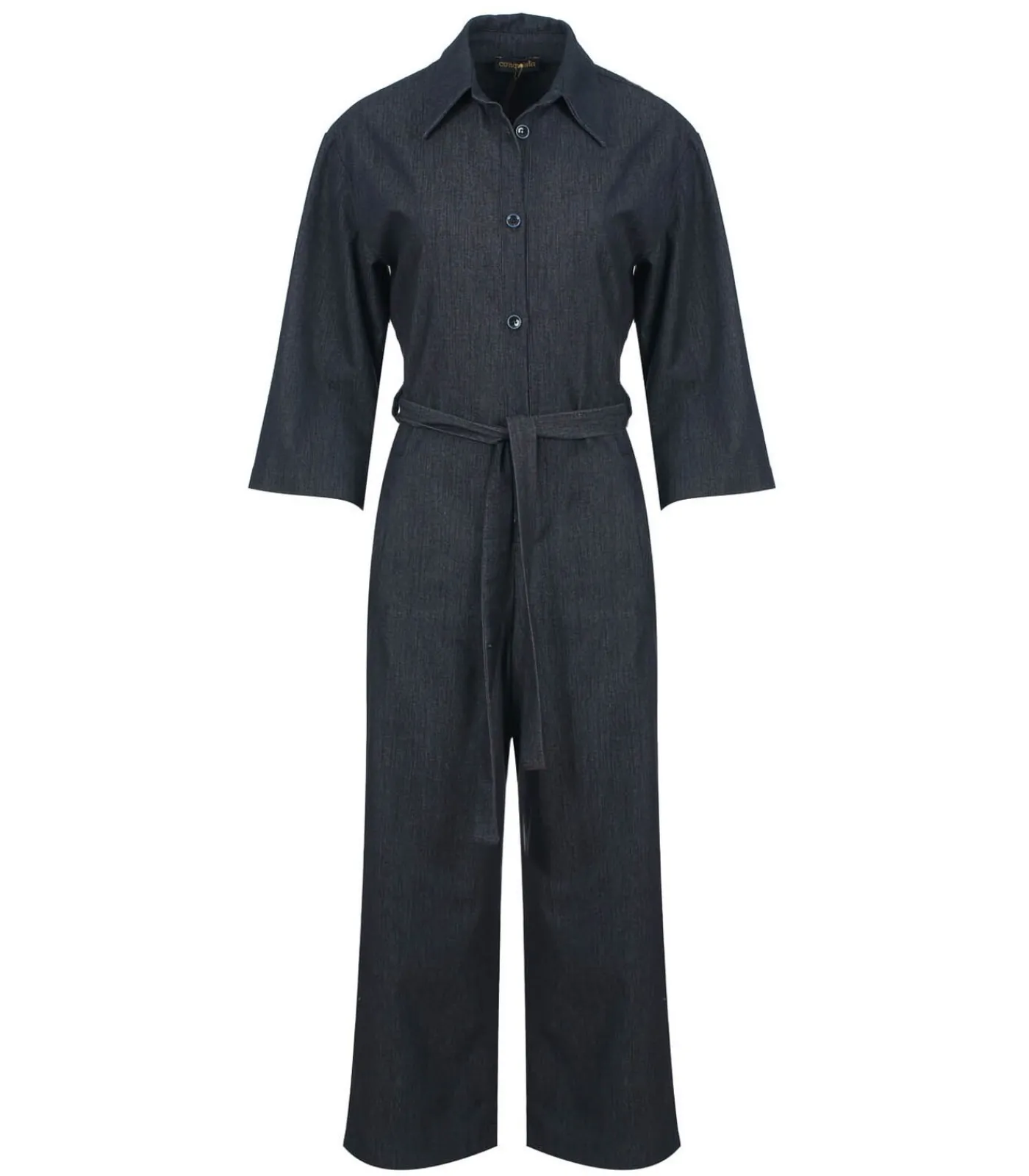 Conquista Donkergrijze denim jumpsuit antraciteGrey