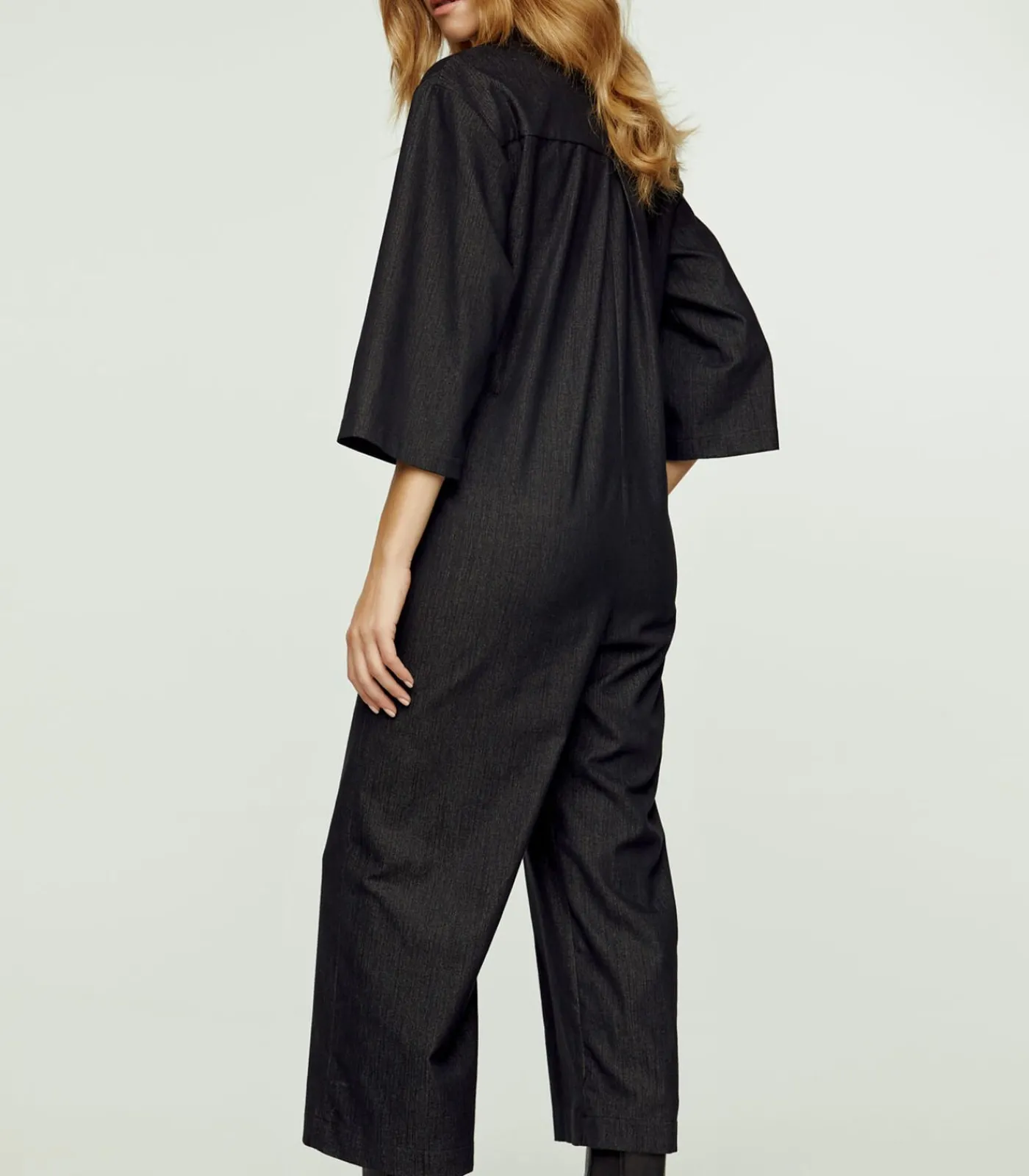 Conquista Donkergrijze denim jumpsuit antraciteGrey