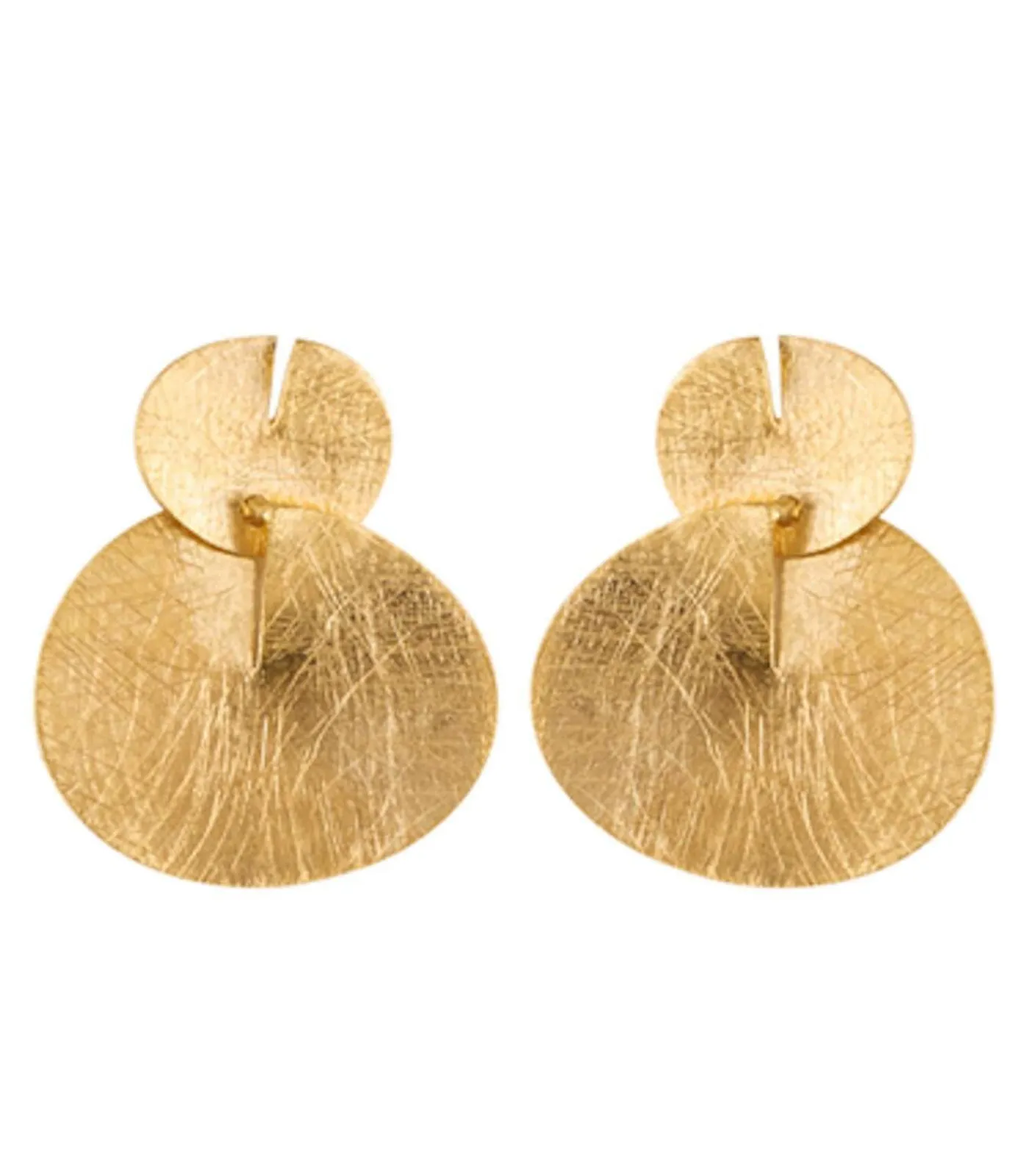 Joidart Dubbele gouden oorbellen Taglio gold Clearance