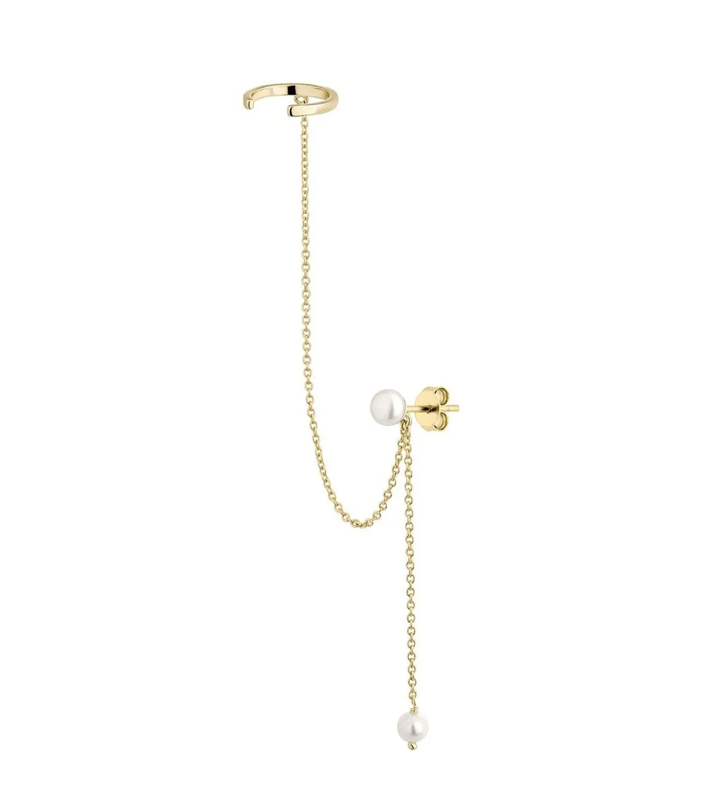 Earcandy DUBBELE PIERCING HUAHINE gold/Pearl Outlet