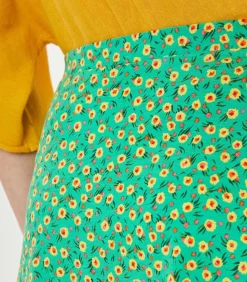 La Fiancée Ecovero flowing short skirt JANET neonGreen Hot
