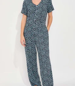 La Fiancée ecovero MAYZI vloeibare jumpsuit black Outlet