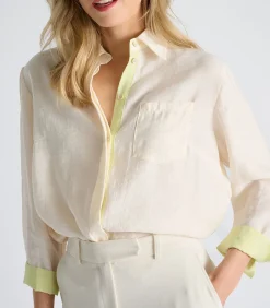 Marie Méro Ecru bloes in loose fit creme New