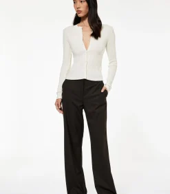 Koton Ecru Lange Mouwen Trui Met Knoopsluiting white Hot