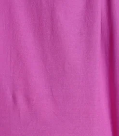 La Fée Maraboutée Effen roze blouse van katoen met 3/4 mouwen fuchsia Best