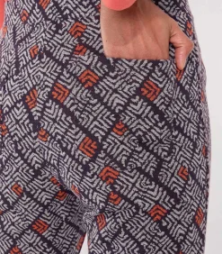 La Fiancée Elastische broek met print SACHIN violet Discount