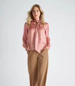 Marie Méro Elegante blouse met knoopsluiting en lange mouwen coral Discount
