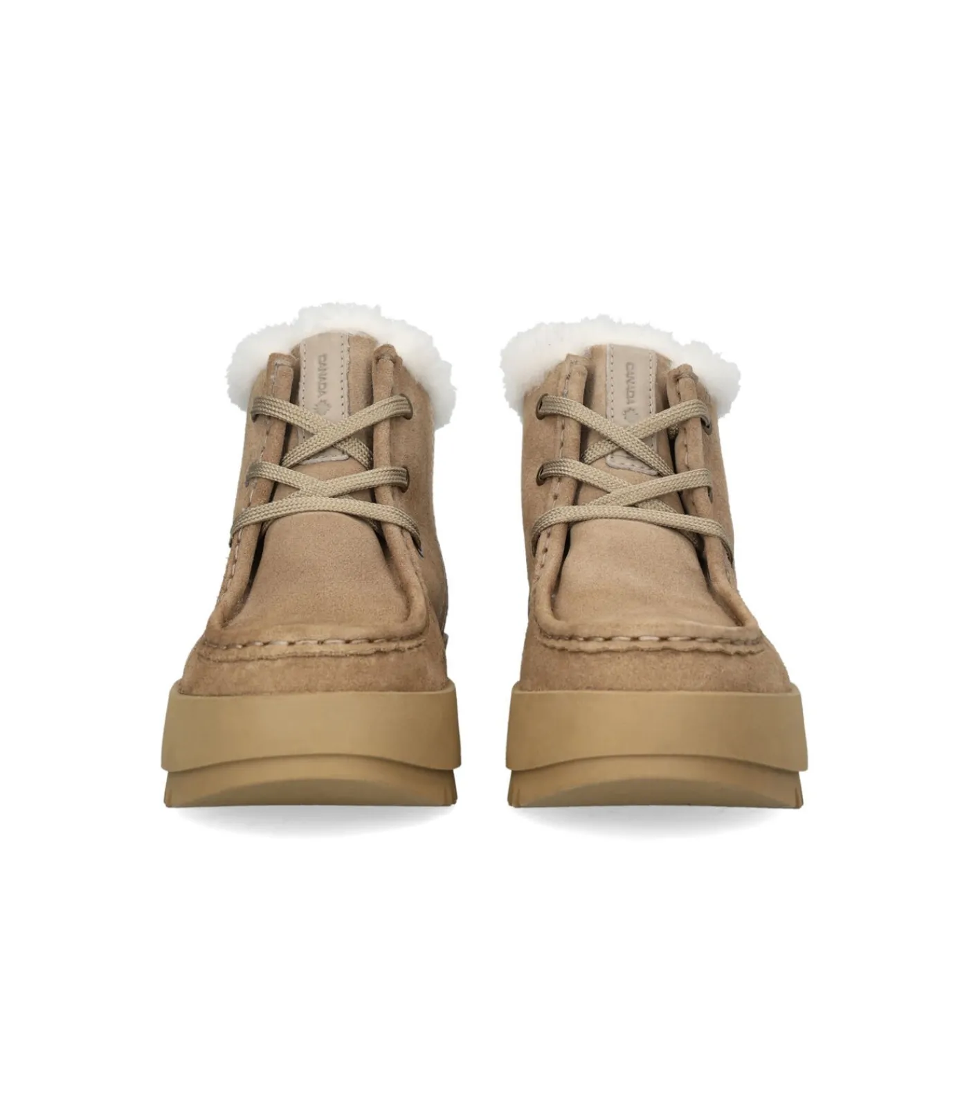 Canada Snow Enkellaarsjes Met Veters “MOUNT MARTY” beige New