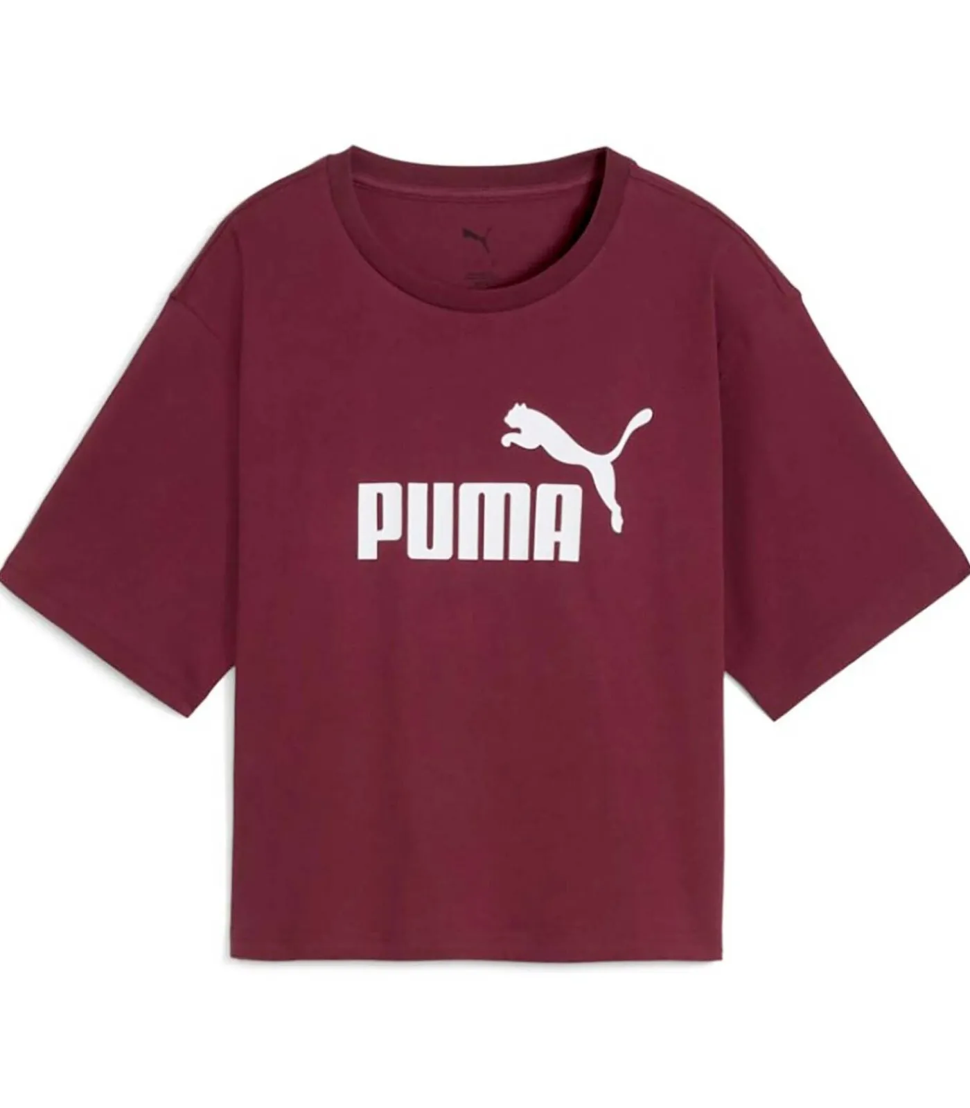 PUMA Ess Cropped No. 1 Logo Relaxed Tee red Best