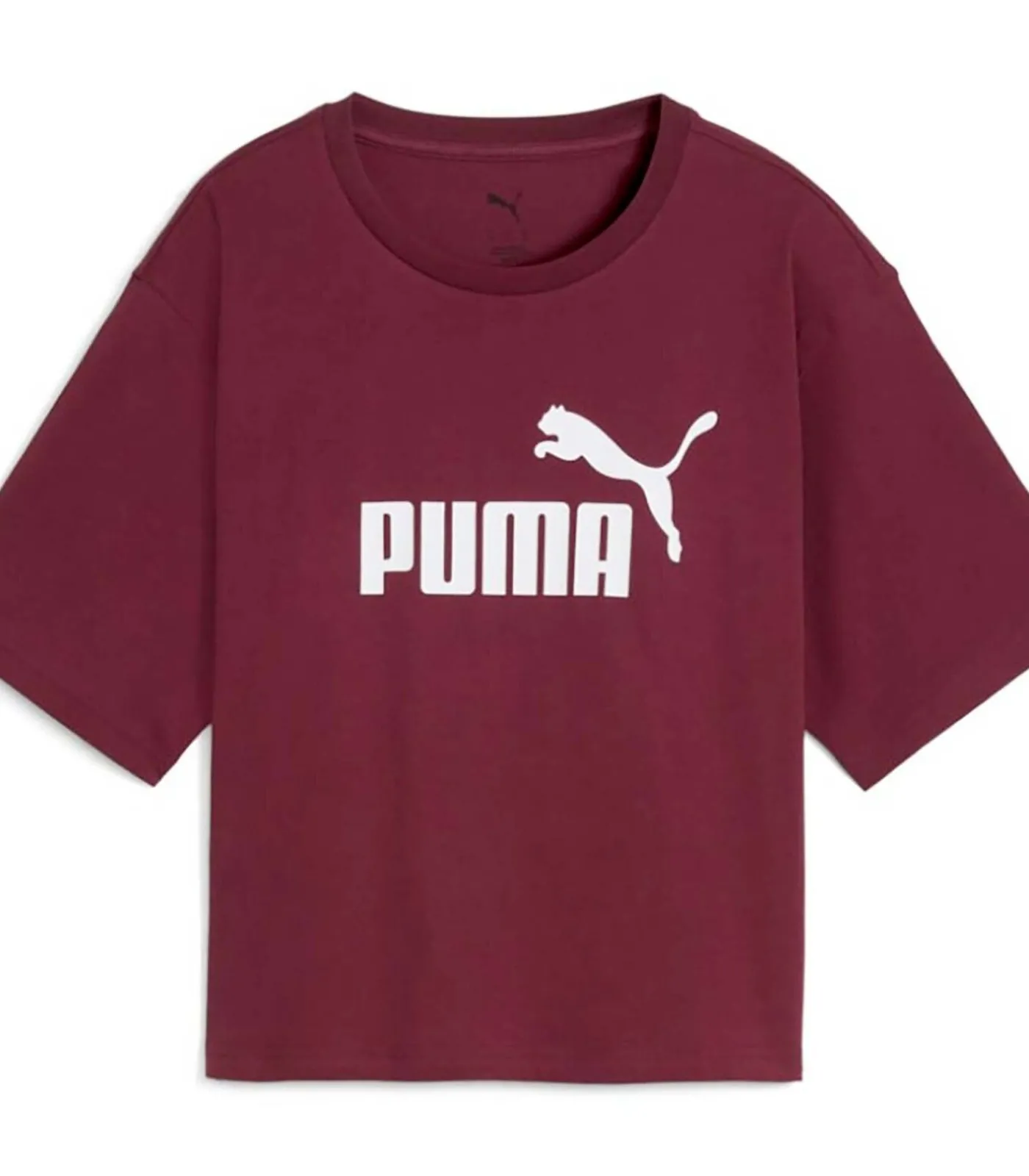PUMA Ess Cropped No. 1 Logo Relaxed Tee red Best
