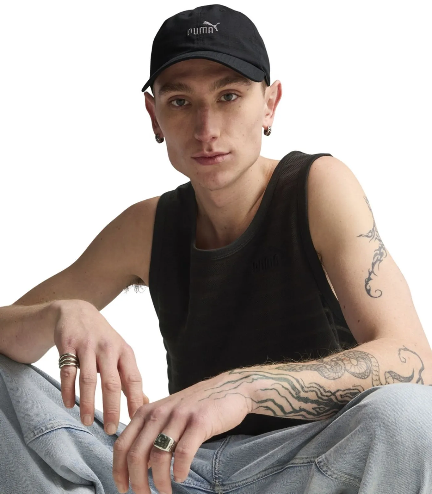 PUMA ESS ELEVATED - Baseball Pet - Zwart black Clearance