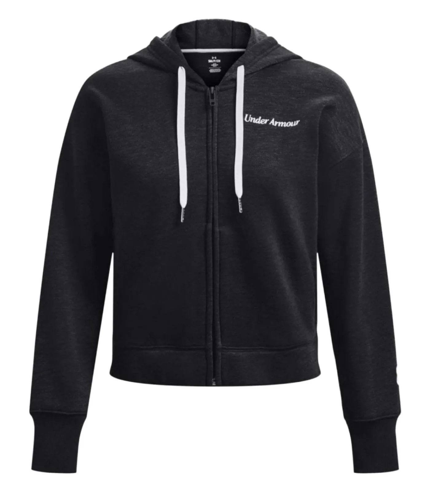 Under Armour ESSENTIAL - Trui met kap Met Volledige Ritssluiting - Zwart black Sale