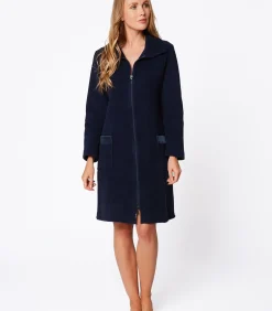 LE CHAT ESSENTIEL H54A fleece kamerjas met ritssluiting navyBlue Discount