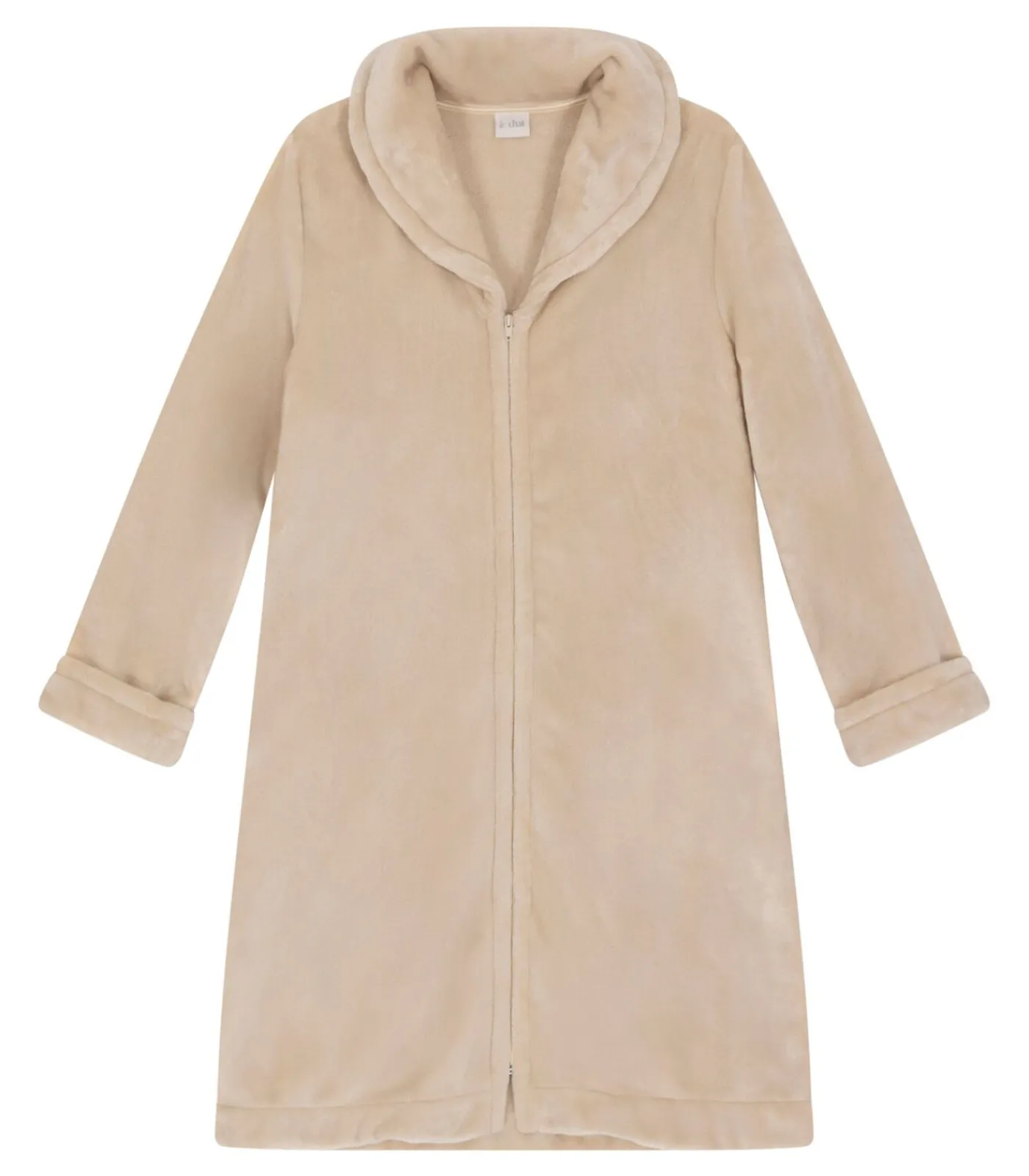 LE CHAT ESSENTIEL H56B molton pluche kamerjas met rits beige Online