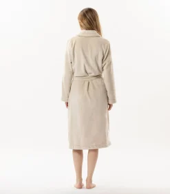 LE CHAT ESSENTIEL H61B pluche flanellen badjas beige Clearance