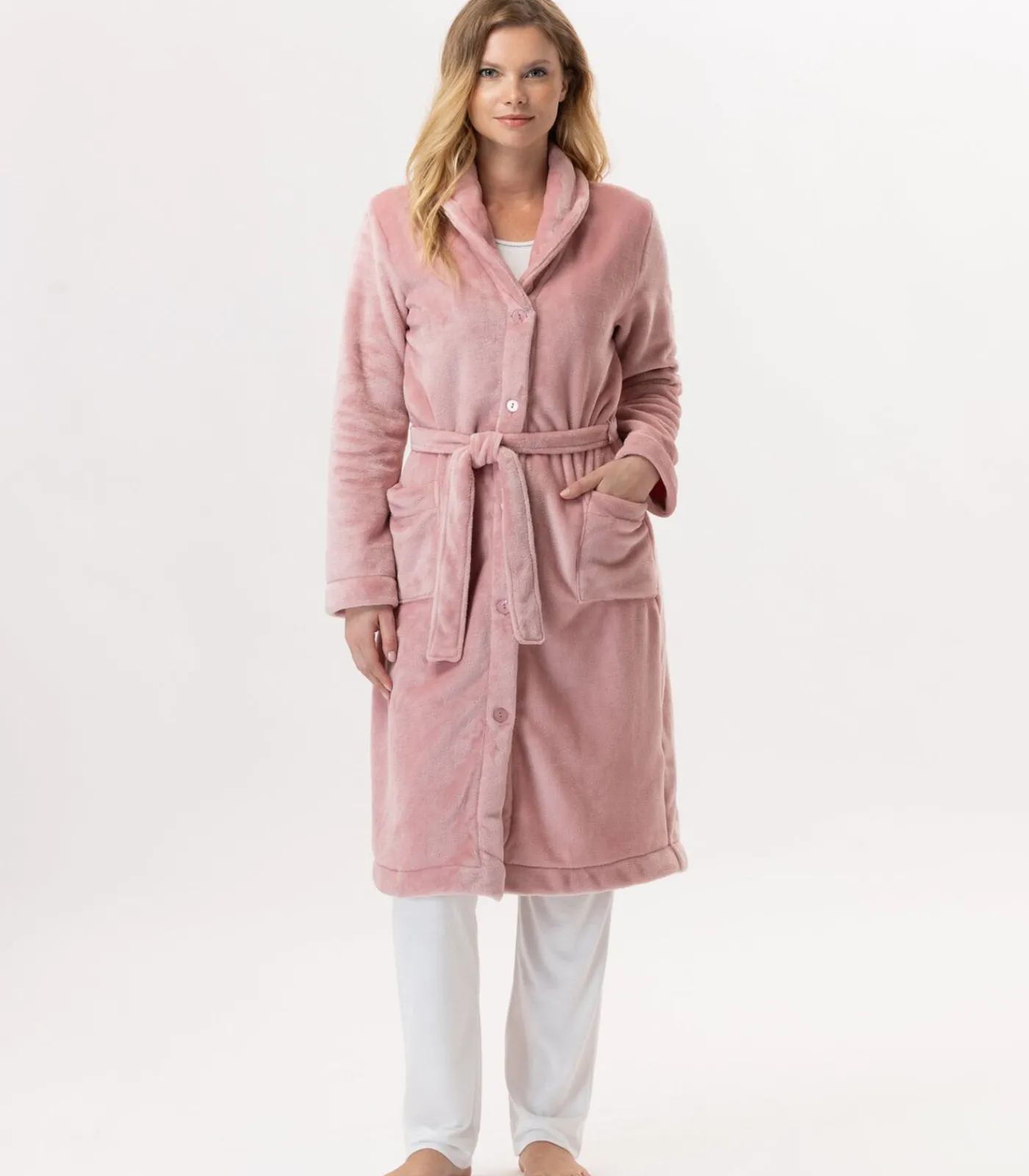 LE CHAT ESSENTIEL H51B pluche flanellen kamerjas pink Online