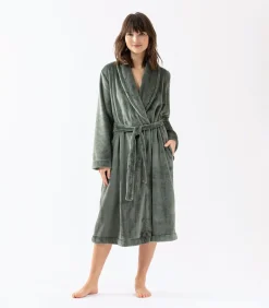 LE CHAT ESSENTIEL H61B pluche flanellen badjas green Online