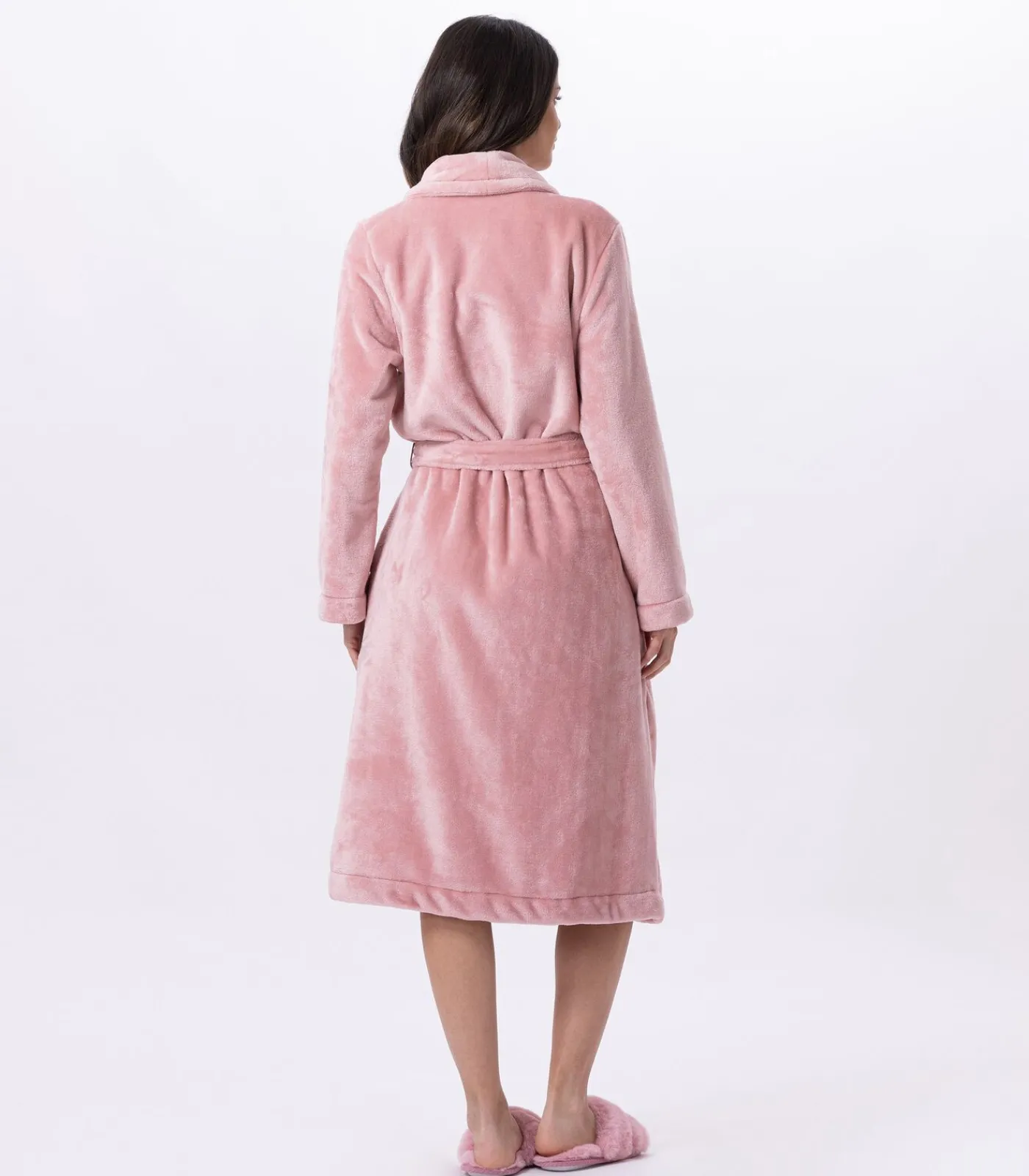 LE CHAT ESSENTIEL H61B pluche flanellen badjas pink Outlet