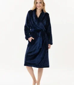 LE CHAT ESSENTIEL H61B pluche flanellen badjas blue Sale