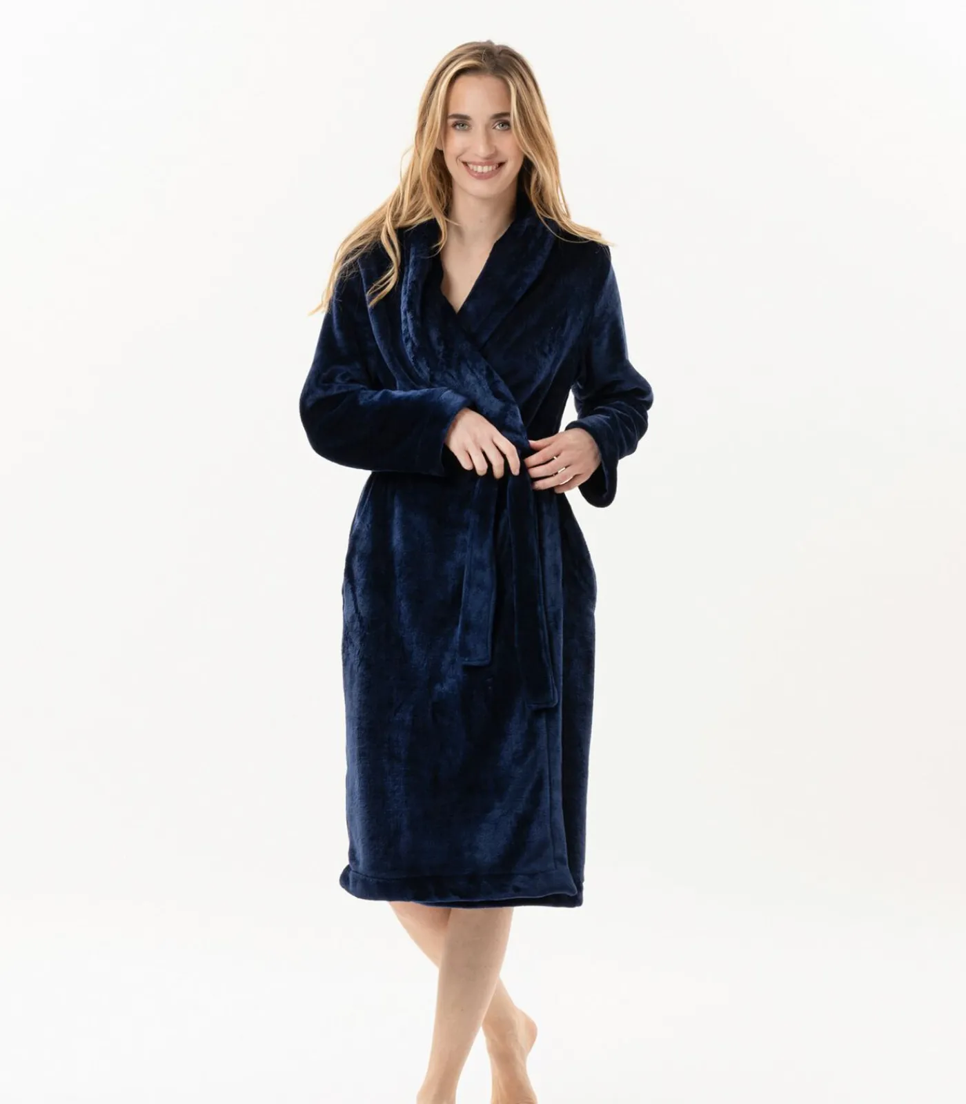 LE CHAT ESSENTIEL H61B pluche flanellen badjas blue Sale